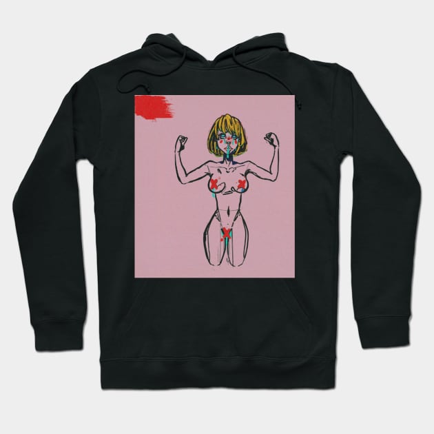 Pink Stompin Hoodie by GinkgoForestSpirit